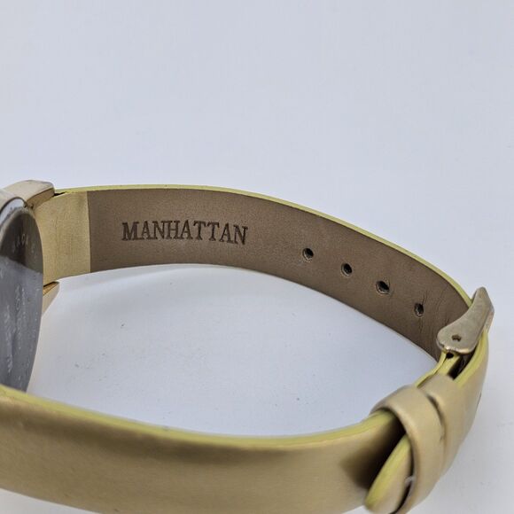 Manhattan Croton Watch Women 37mm Gold Tone Pave Bezel Bling New Battery - Picture 11 of 13